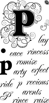 Technique Tuesday - Initially Yours - P  (sold individually)