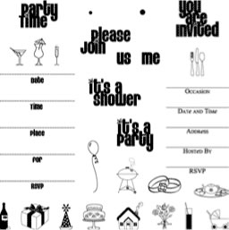 Technique Tuesday - Word Stamp Set - Urban Invites  (sold individually)