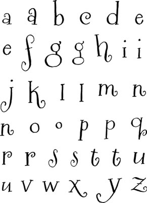 Technique Tuesday - Quincy Lowercase Letters Large  (sold individually)