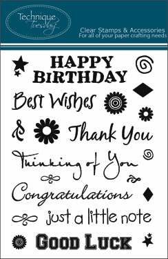 Technique Tuesday - Simple Sentiments  (sold individually)