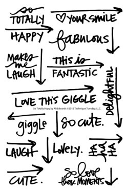 Technique Tuesday - Ali Edwards - So Totally Happy  (sold individually)