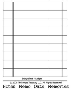 Technique Tuesday - Storytellers - Ledgers  (sold individually)