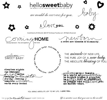 Technique Tuesday - Ali Edwards - Sweet Baby  (sold individually)