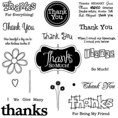 Technique Tuesday - Thankful for Everything  (sold individually)
