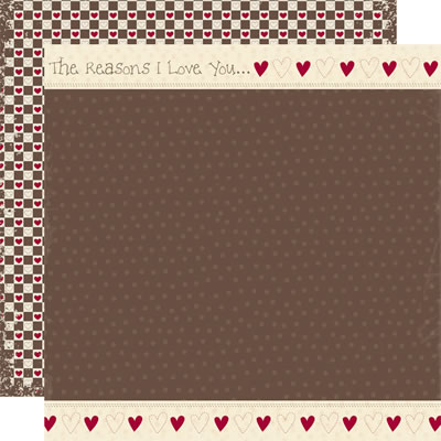 TPC Studio - Little Lovin' - Reasons I Love You 12x12 d/sided paper with foil  (pack of 5)