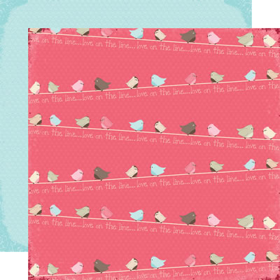 TPC Studio - Little Lovin' - Love on the Line 12x12 d/sided paper  (pack of 10)