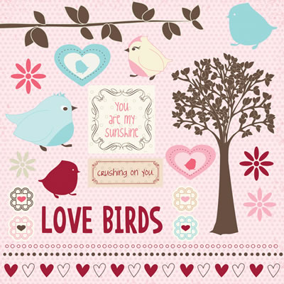 TPC Studio - Little Lovin' - Sticker Sheet with foil  (pack of 5)