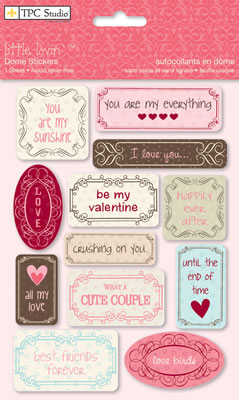 TPC Studio - Little Lovin'  Dome Stickers  (sold in 3's)