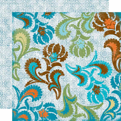 TPC Studio - Mediterranean Summer - Enchantment 12x12 d/sided paper with spot varnish  (pack of 5)