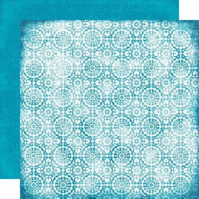 TPC Studio - Mediterranean Summer - Oasis 12x12 d/sided paper with spot varnish  (pack of 5)