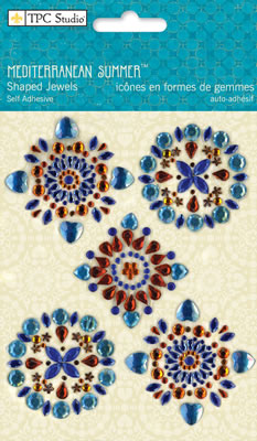TPC Studio - Mediterranean Summer  Shaped Jewels  (sold in 3's)