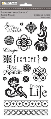 TPC Studio - Mediterranean Summer  Clear Stamps  (sold individually)