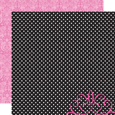 TPC Studio - Girlfriends - Flourish Dot 12x12 d/sided paper with foil  (pack of 5)