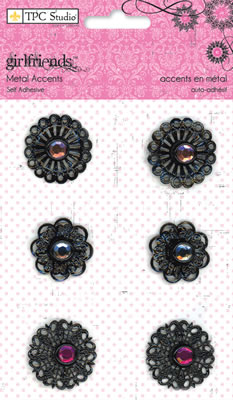 TPC Studio - Girlfriends  Metal Accents    (sold in 3's)