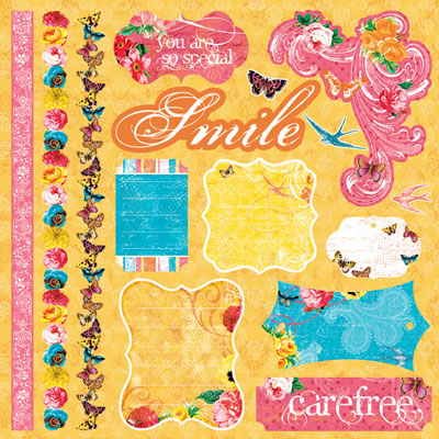 TPC Studio - Boho Blooms - Sticker Sheet with spot varnish  (pack of 5)