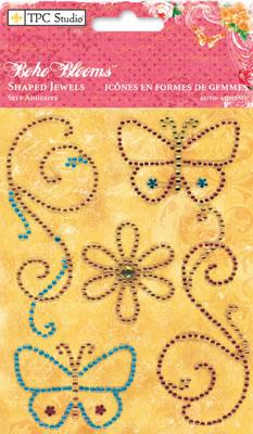 TPC Studio - Boho Blooms  Shaped Jewels     (sold in 3's)