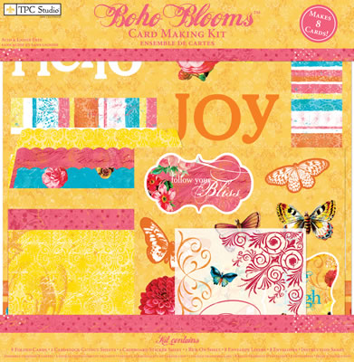 TPC Studio - Boho Blooms  Cardmaking Kit     (sold in 3's)