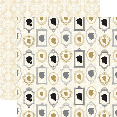 TPC Studios - Wedding Silhouette - Framed Silhouettes 12x12 d/sided pearlescent paper  (pack of 5)