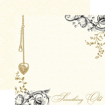 TPC Studios - Wedding Silhouette - Something Old 12x12 d/sided pearlescent paper  (pack of 5)
