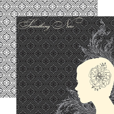 TPC Studios - Wedding Silhouette - Something New 12x12 d/sided pearlescent paper  (pack of 5)