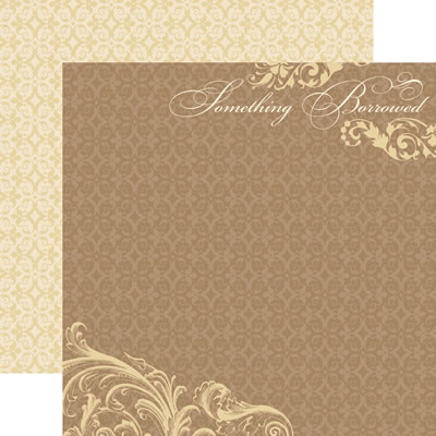 TPC Studios - Wedding Silhouette - Something Borrowed 12x12 d/sided pearlescent paper  (pack of 5)
