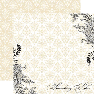 TPC Studios - Wedding Silhouette - Something Blue 12x12 d/sided pearlescent paper  (pack of 5)