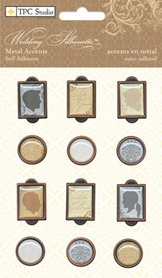 TPC Studios - Wedding Silhouette  Metal Accents  (sold in 3's)