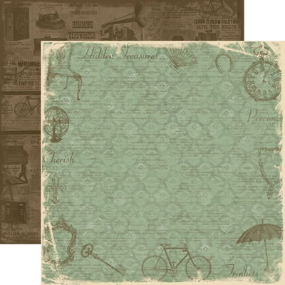 TPC Studios - Grandma's Attic - Trinkets 12x12 d/sided paper  (pack of 10)