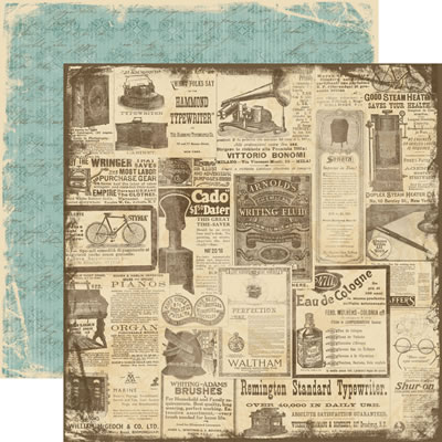 TPC Studios - Grandma's Attic - Collectibles 12x12 d/sided paper  (pack of 10)