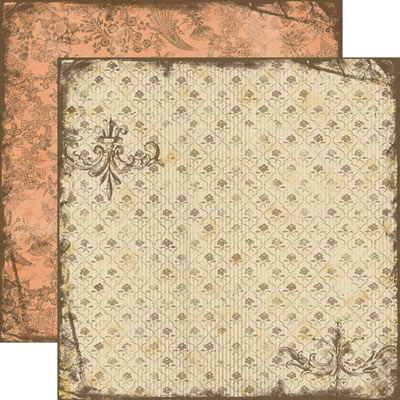 TPC Studios - Grandma's Attic - Embroidery 12x12 d/sided paper  (pack of 10)