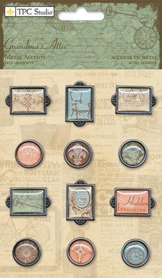 TPC Studios - Grandma's Attic - Metal Accents  (sold in 3's)