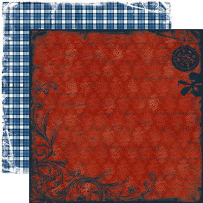 TPC Studio - Heartfelt Travel - Compass 12x12 d/sided paper  (pack of 10)