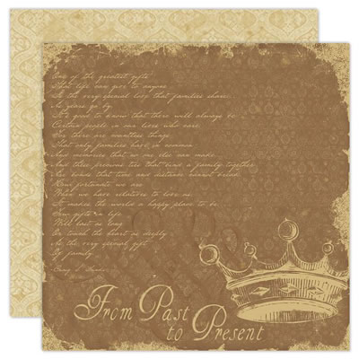 TPC Studio - Ancestral - Past to Present 12x12 d/sided paper w/- spot varnish  (pack of 5)