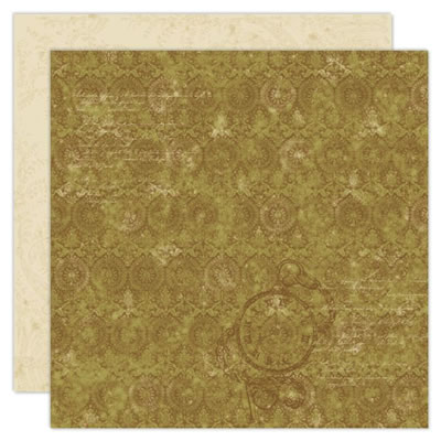 TPC Studio - Ancestral - Pocket Watch Brocade 12x12 d/sided paper  (pack of 10)