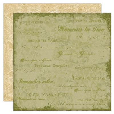 TPC Studio - Ancestral - Moments in Time 12x12 d/sided paper  (pack of 10)