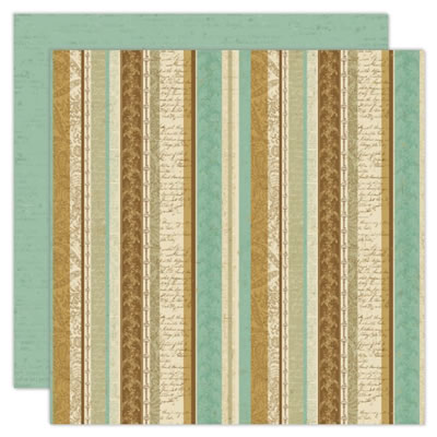 TPC Studio - Ancestral - Key Stripe 12x12 d/sided paper w/- spot varnish  (pack of 5)