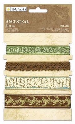 TPC Studio - Ancestral  Ribbon Card (sold in 3's)