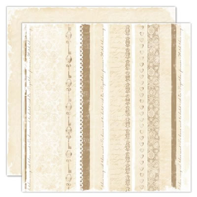 TPC Studio - Mr & Mrs  Stripe 12x12 double-sided pearlescent paper w/- spot varnish    (pack of 5)