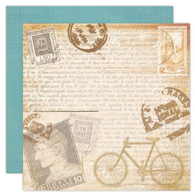 TPC Studio - Time to Travel - Poste Italiane 12x12 d/sided paper  (pack of 10)