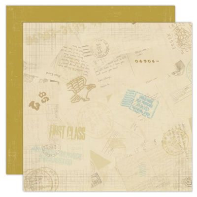 TPC Studio - Time to Travel - Postcard 12x12 d/sided paper  (pack of 10)