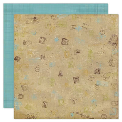 TPC Studio - Time to Travel - Postmarks 12x12 d/sided paper  (pack of 10)