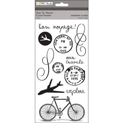 TPC Studio - Time to Travel  Clear Stamps   (sold individually)