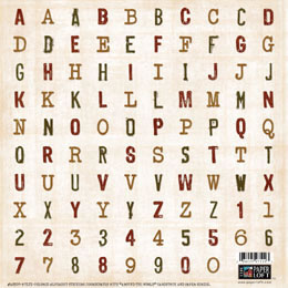 The Paper Loft - Multicolor Alphabet Cardstock Stickers  (pack of 5)