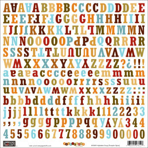 Paper Loft - Flip Flops Alphabet Soup/Pumpkin Spice Alphabet Stickers  (pack of 5)