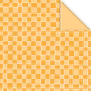 Paper Loft - Checkerboard/Orange Solid 12x12 cardstock  (pack of 10)