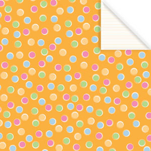 Paper Loft - Gumdrops/Orange Dashed 12x12 cardstock  (pack of 10)