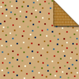 Paper Loft - Tan Confetti/Chestnut Stacked Stix 12x12 cardstock   (pack of 10)