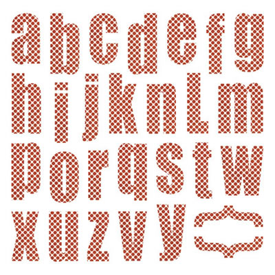 Paper Loft - Slug Bug - Red Polka Dot Die Cut Alpha  (pack of 5)