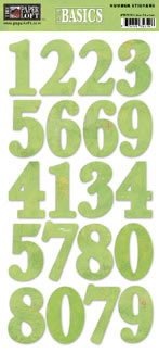 Paper Loft - Lime Sherbet Number Sticker  (sold in 3's)