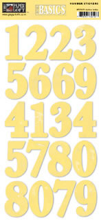 Paper Loft - Mellow Yellow Number Sticker  (sold in 3's)